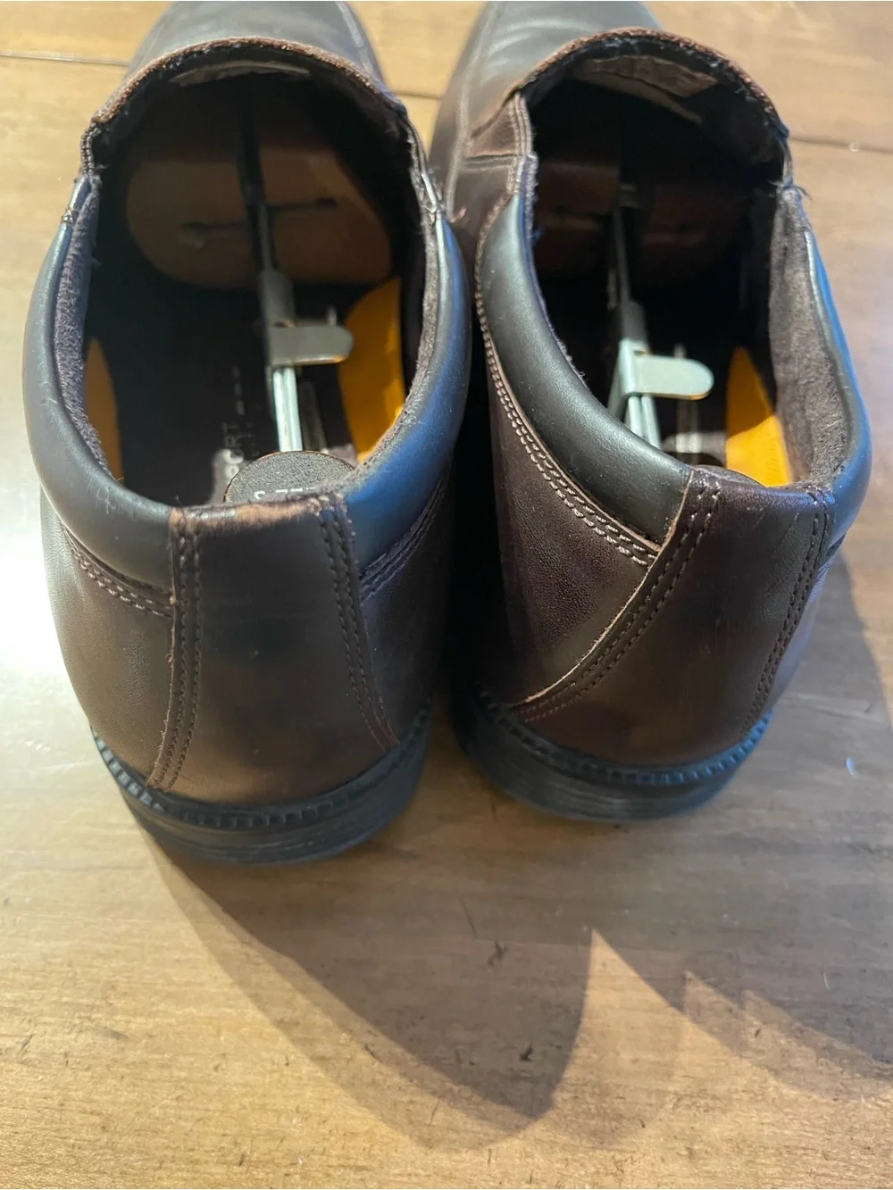 Rockport Men's Dark Brown Leather Slip-On Loafers